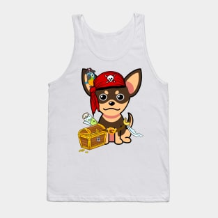 Cute small dog is a pirate Tank Top